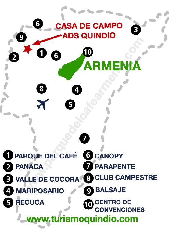 bbicacion Casa de Campo ADS Quindio