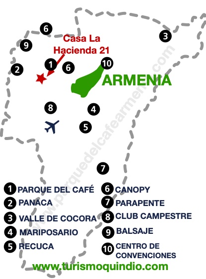 bbicacion Casa de Campo La Hacienda # 21